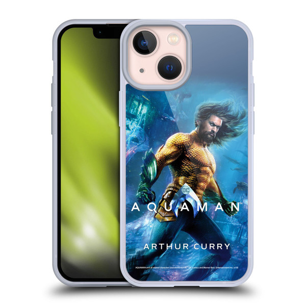 Aquaman Movie Posters Arthur Curry Soft Gel Case for Apple iPhone 13 Mini