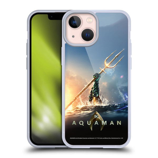 Aquaman Movie Posters Trident of Atlan Soft Gel Case for Apple iPhone 13 Mini