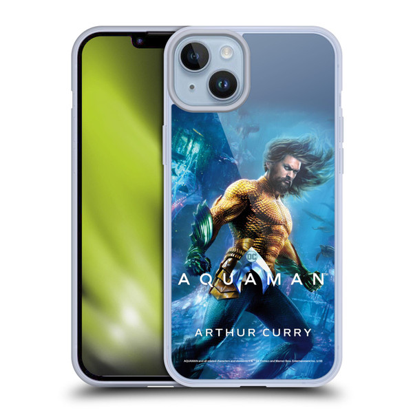 Aquaman Movie Posters Arthur Curry Soft Gel Case for Apple iPhone 14 Plus