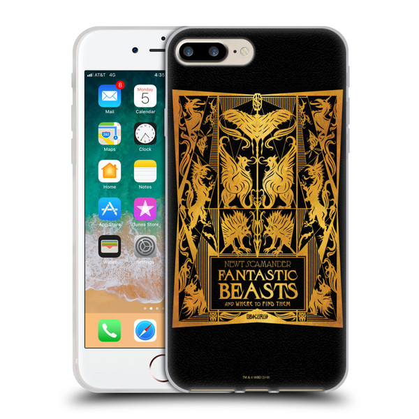 Fantastic Beasts The Crimes Of Grindelwald Art Nouveau Book Cover Soft Gel Case for Apple iPhone 7 Plus / iPhone 8 Plus