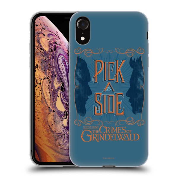 Fantastic Beasts The Crimes Of Grindelwald Art Nouveau Pick A Side Soft Gel Case for Apple iPhone XR
