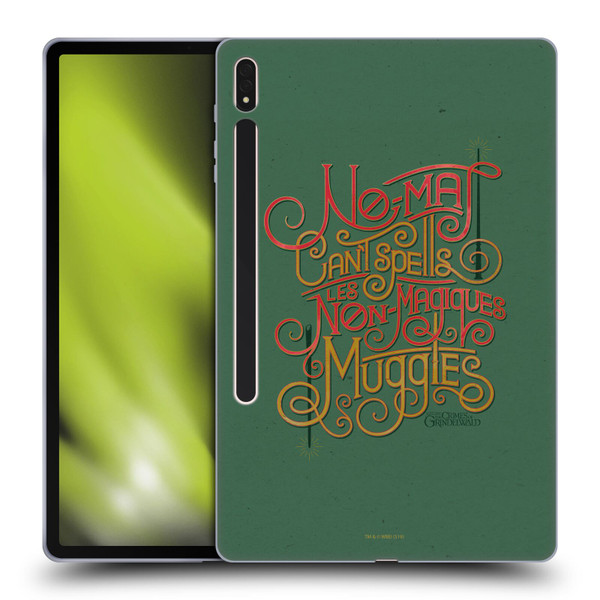 Fantastic Beasts The Crimes Of Grindelwald Art Nouveau Muggles Soft Gel Case for Samsung Galaxy Tab S8 Plus