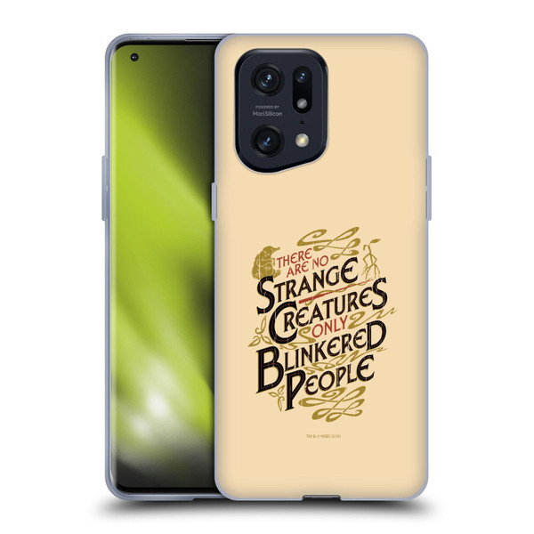 Fantastic Beasts The Crimes Of Grindelwald Art Nouveau Strange Creatures Soft Gel Case for OPPO Find X5 Pro