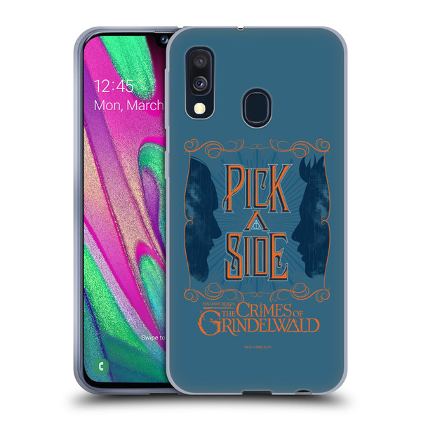 Fantastic Beasts The Crimes Of Grindelwald Art Nouveau Pick A Side Soft Gel Case for Samsung Galaxy A40 (2019)