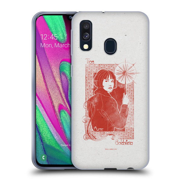 Fantastic Beasts The Crimes Of Grindelwald Art Nouveau Tina Goldstein Soft Gel Case for Samsung Galaxy A40 (2019)