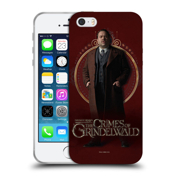 Fantastic Beasts The Crimes Of Grindelwald Character Art Jacob Kowalski Soft Gel Case for Apple iPhone 5 / 5s / iPhone SE 2016