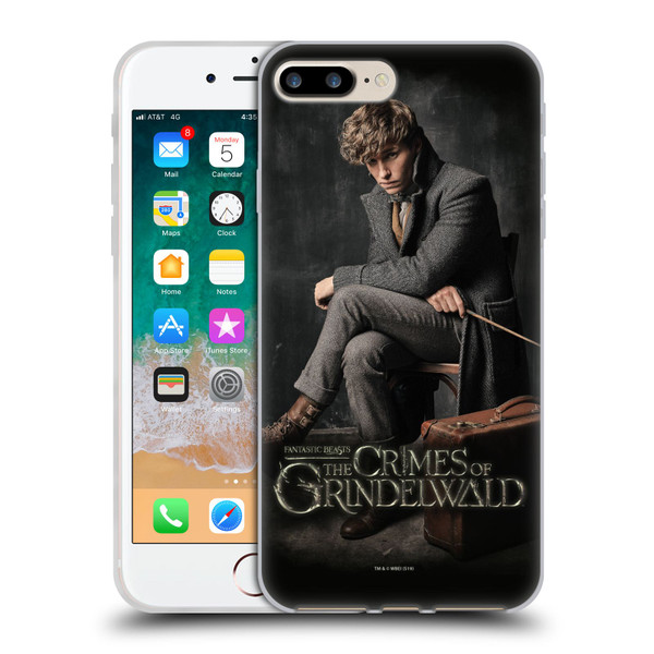Fantastic Beasts The Crimes Of Grindelwald Character Art Newt Sitting Soft Gel Case for Apple iPhone 7 Plus / iPhone 8 Plus