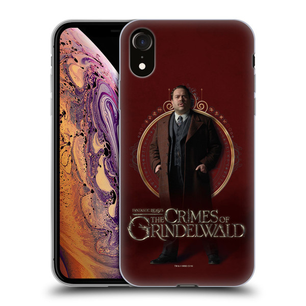 Fantastic Beasts The Crimes Of Grindelwald Character Art Jacob Kowalski Soft Gel Case for Apple iPhone XR