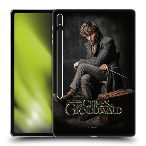 Fantastic Beasts The Crimes Of Grindelwald Character Art Newt Sitting Soft Gel Case for Samsung Galaxy Tab S8 Plus