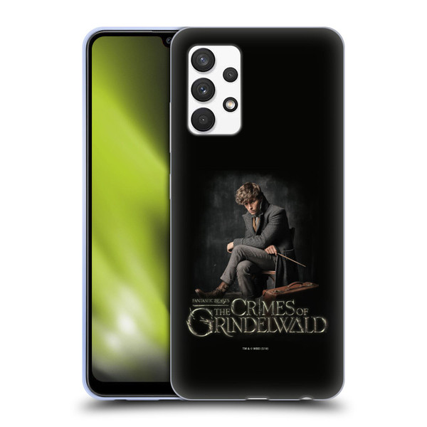 Fantastic Beasts The Crimes Of Grindelwald Character Art Newt Sitting Soft Gel Case for Samsung Galaxy A32 (2021)