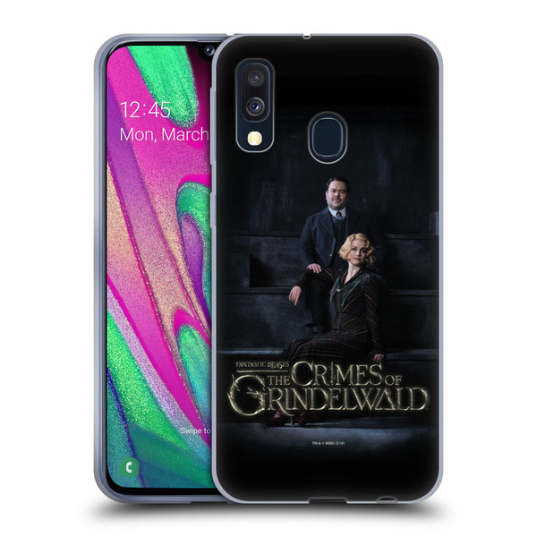 Fantastic Beasts The Crimes Of Grindelwald Character Art Jacob And Queenie Soft Gel Case for Samsung Galaxy A40 (2019)