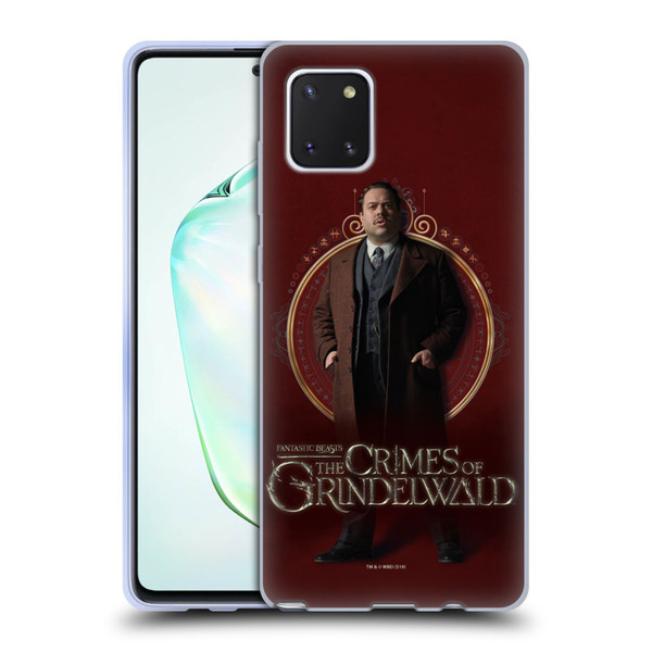 Fantastic Beasts The Crimes Of Grindelwald Character Art Jacob Kowalski Soft Gel Case for Samsung Galaxy Note10 Lite