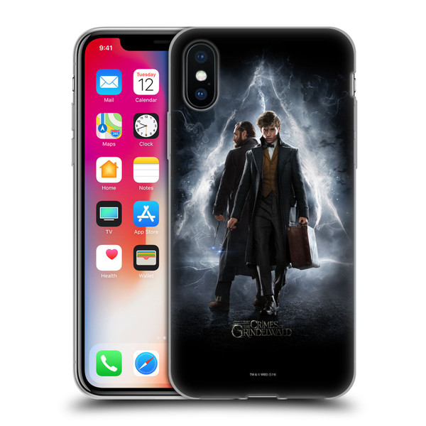 Fantastic Beasts The Crimes Of Grindelwald Key Art Newt & Albus Poster Soft Gel Case for Apple iPhone X / iPhone XS