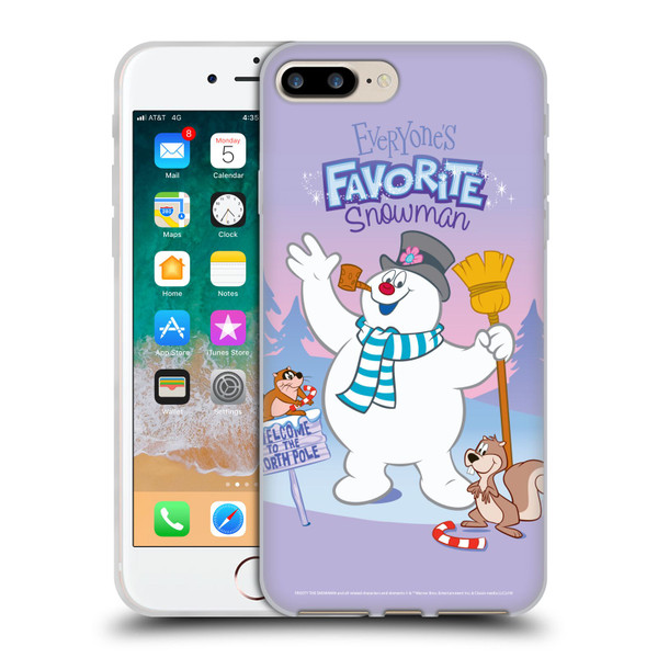 Frosty the Snowman Movie Key Art Favorite Snowman Soft Gel Case for Apple iPhone 7 Plus / iPhone 8 Plus