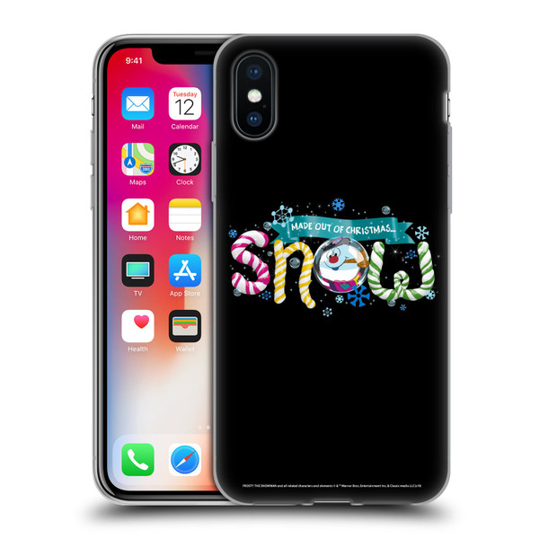 Frosty the Snowman Movie Key Art Snow Soft Gel Case for Apple iPhone X / iPhone XS