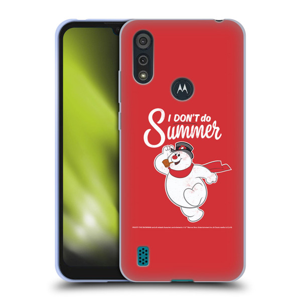 Frosty the Snowman Movie Key Art I Don't Do Summer Soft Gel Case for Motorola Moto E6s (2020)