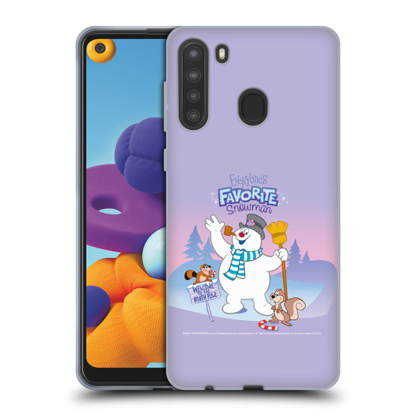 Frosty the Snowman Movie Key Art Favorite Snowman Soft Gel Case for Samsung Galaxy A21 (2020)