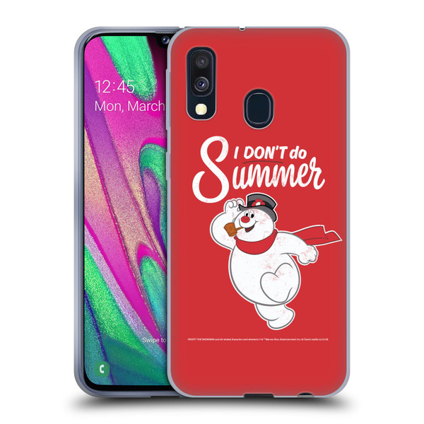 Frosty the Snowman Movie Key Art I Don't Do Summer Soft Gel Case for Samsung Galaxy A40 (2019)