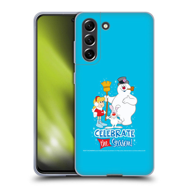 Frosty the Snowman Movie Key Art Celebrate Soft Gel Case for Samsung Galaxy S21 FE 5G