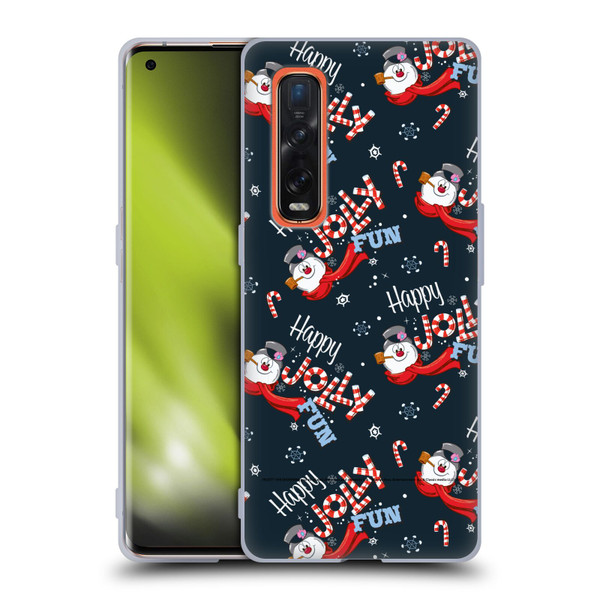 Frosty the Snowman Movie Patterns Pattern 7 Soft Gel Case for OPPO Find X2 Pro 5G