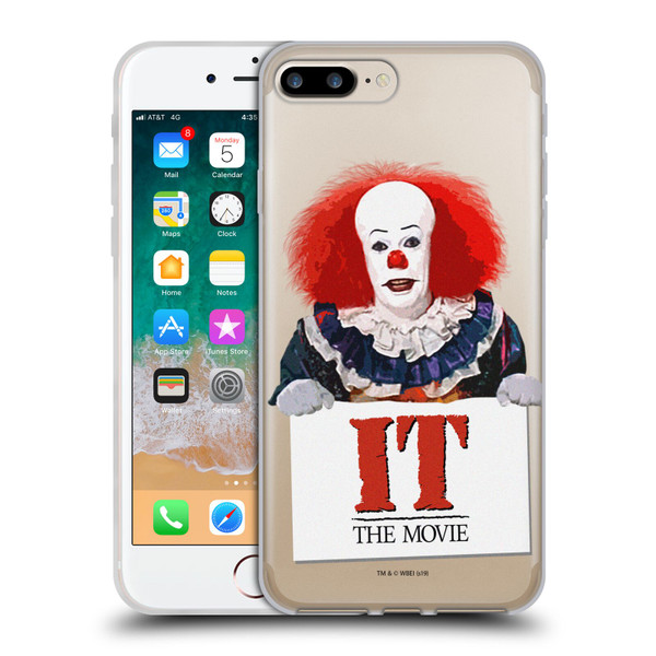 IT Television Miniseries Graphics Pennywise Soft Gel Case for Apple iPhone 7 Plus / iPhone 8 Plus