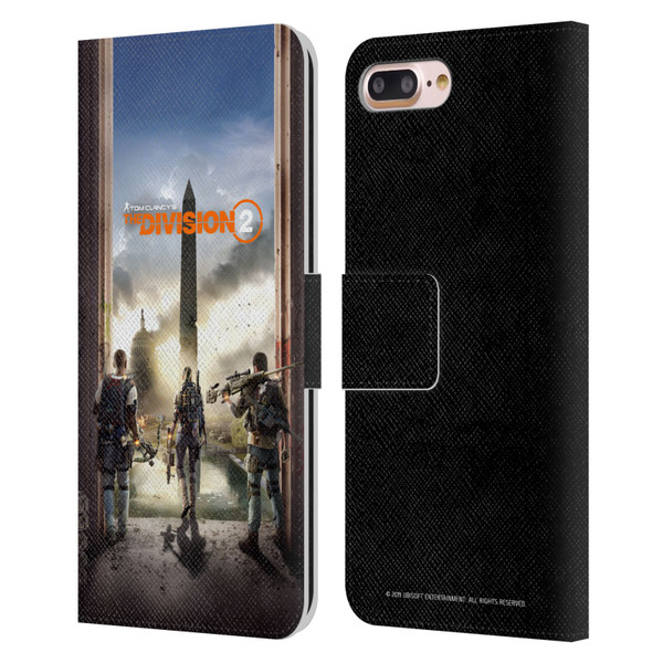 Tom Clancy's The Division 2 Characters Key Art Leather Book Wallet Case Cover For Apple iPhone 7 Plus / iPhone 8 Plus