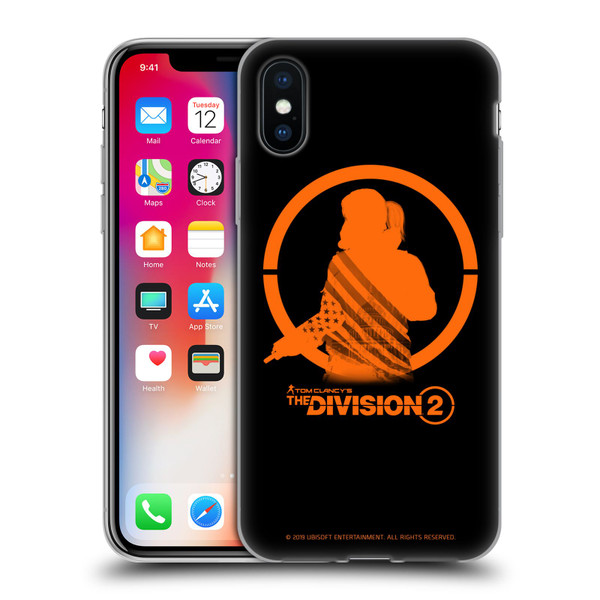 Tom Clancy's The Division 2 Characters Female Agent Soft Gel Case for Apple iPhone X / iPhone XS