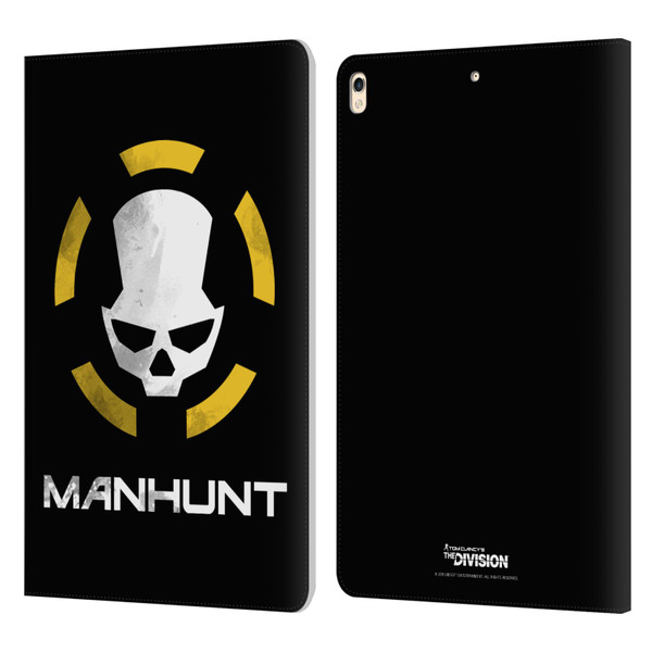 Tom Clancy's The Division Dark Zone Manhunt Logo Leather Book Wallet Case Cover For Apple iPad Pro 10.5 (2017)