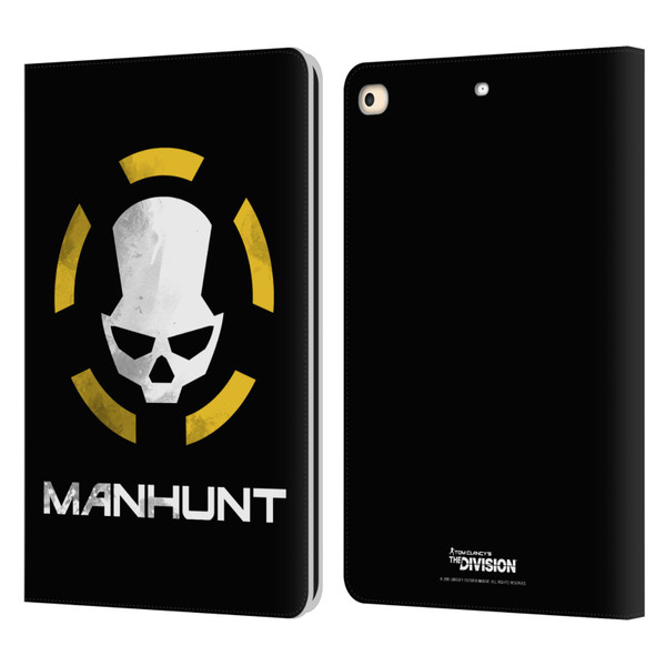 Tom Clancy's The Division Dark Zone Manhunt Logo Leather Book Wallet Case Cover For Apple iPad 9.7 2017 / iPad 9.7 2018