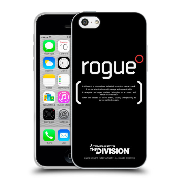 Tom Clancy's The Division Dark Zone Rouge 1 Soft Gel Case for Apple iPhone 5c