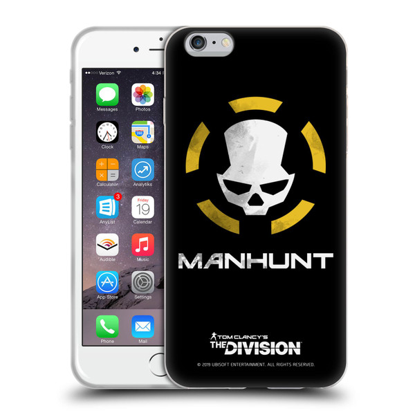 Tom Clancy's The Division Dark Zone Manhunt Logo Soft Gel Case for Apple iPhone 6 Plus / iPhone 6s Plus