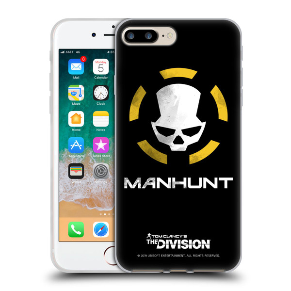 Tom Clancy's The Division Dark Zone Manhunt Logo Soft Gel Case for Apple iPhone 7 Plus / iPhone 8 Plus