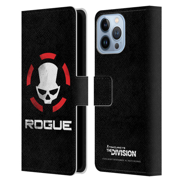 Tom Clancy's The Division Dark Zone Rouge Logo Leather Book Wallet Case Cover For Apple iPhone 13 Pro Max