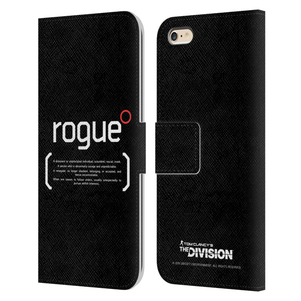 Tom Clancy's The Division Dark Zone Rouge 1 Leather Book Wallet Case Cover For Apple iPhone 6 Plus / iPhone 6s Plus