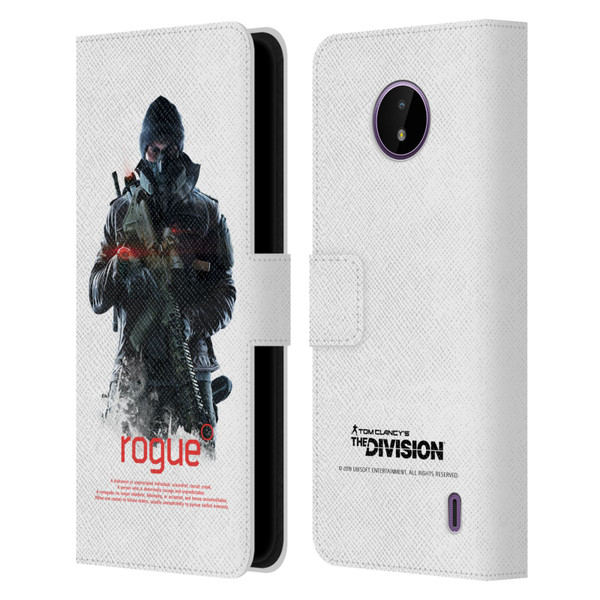 Tom Clancy's The Division Dark Zone Rouge 2 Leather Book Wallet Case Cover For Nokia C10 / C20