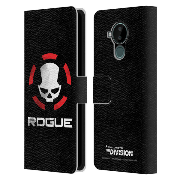 Tom Clancy's The Division Dark Zone Rouge Logo Leather Book Wallet Case Cover For Nokia C30