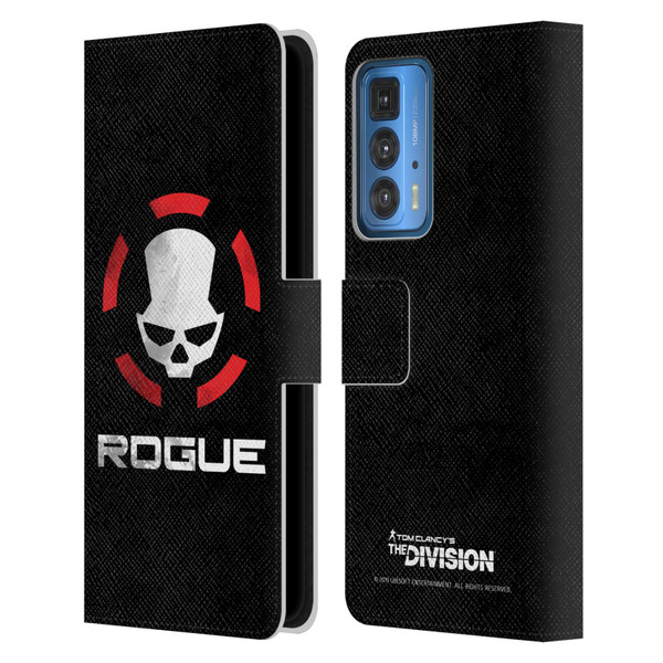 Tom Clancy's The Division Dark Zone Rouge Logo Leather Book Wallet Case Cover For Motorola Edge 20 Pro