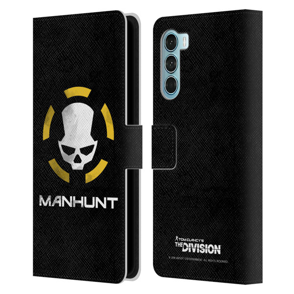 Tom Clancy's The Division Dark Zone Manhunt Logo Leather Book Wallet Case Cover For Motorola Edge S30 / Moto G200 5G