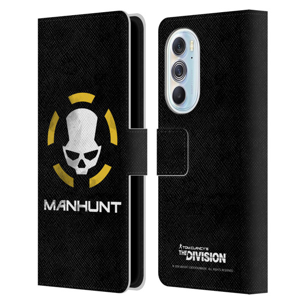 Tom Clancy's The Division Dark Zone Manhunt Logo Leather Book Wallet Case Cover For Motorola Edge X30