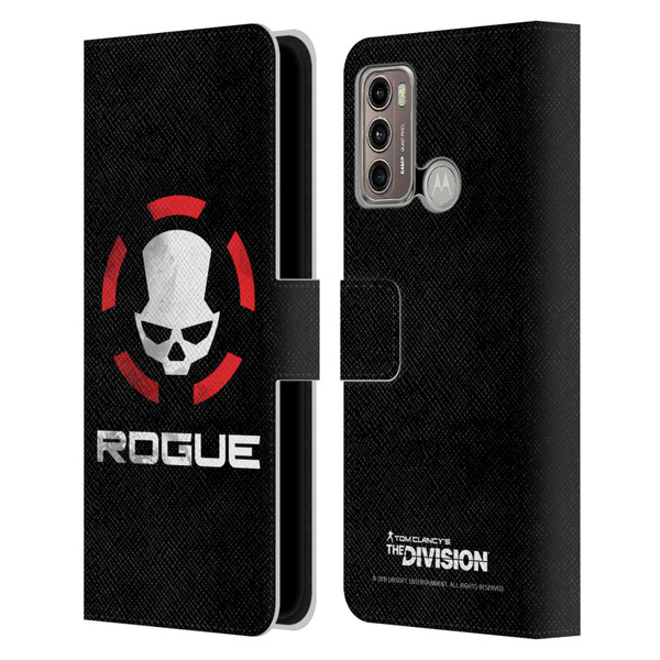 Tom Clancy's The Division Dark Zone Rouge Logo Leather Book Wallet Case Cover For Motorola Moto G60 / Moto G40 Fusion