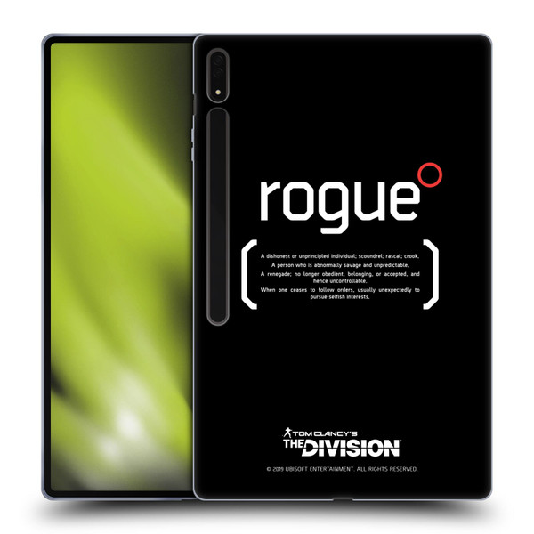 Tom Clancy's The Division Dark Zone Rouge 1 Soft Gel Case for Samsung Galaxy Tab S8 Ultra