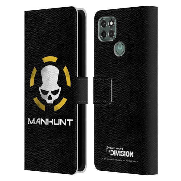 Tom Clancy's The Division Dark Zone Manhunt Logo Leather Book Wallet Case Cover For Motorola Moto G9 Power