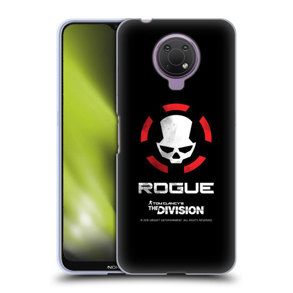 Tom Clancy's The Division Dark Zone Rouge Logo Soft Gel Case for Nokia G10