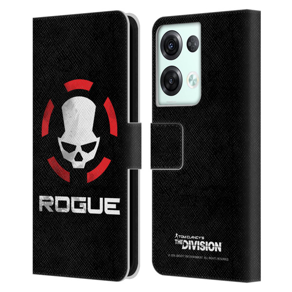 Tom Clancy's The Division Dark Zone Rouge Logo Leather Book Wallet Case Cover For OPPO Reno8 Pro