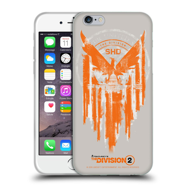 Tom Clancy's The Division 2 Key Art Phoenix Capitol Building Soft Gel Case for Apple iPhone 6 / iPhone 6s