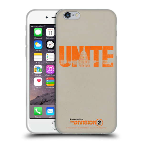Tom Clancy's The Division 2 Key Art Unite Soft Gel Case for Apple iPhone 6 / iPhone 6s