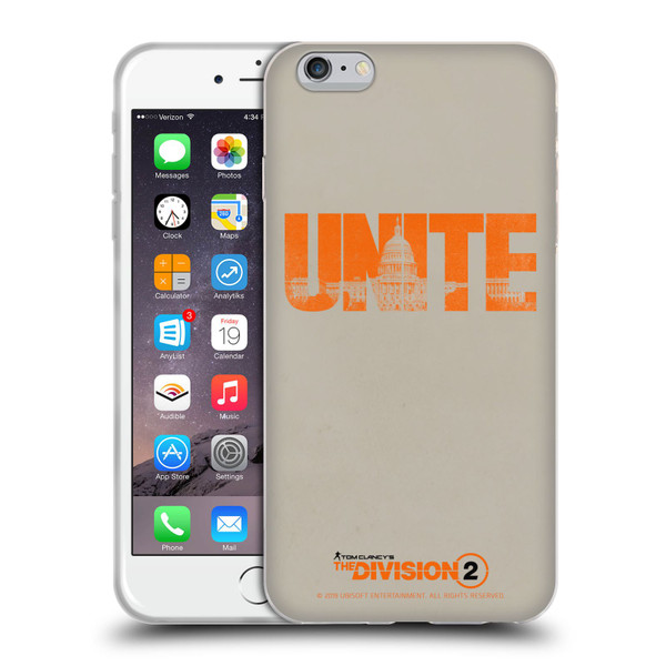 Tom Clancy's The Division 2 Key Art Unite Soft Gel Case for Apple iPhone 6 Plus / iPhone 6s Plus