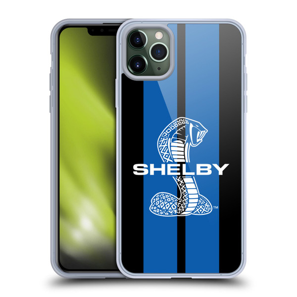 Shelby Car Graphics Blue Soft Gel Case for Apple iPhone 11 Pro Max & MagSafe