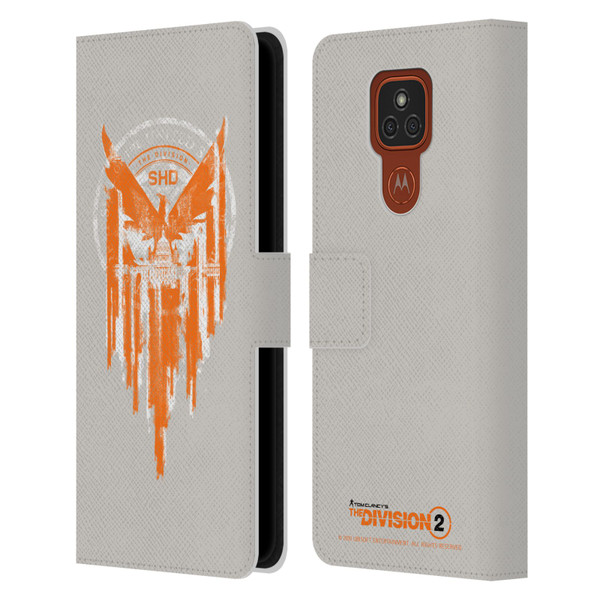 Tom Clancy's The Division 2 Key Art Phoenix Capitol Building Leather Book Wallet Case Cover For Motorola Moto E7 Plus