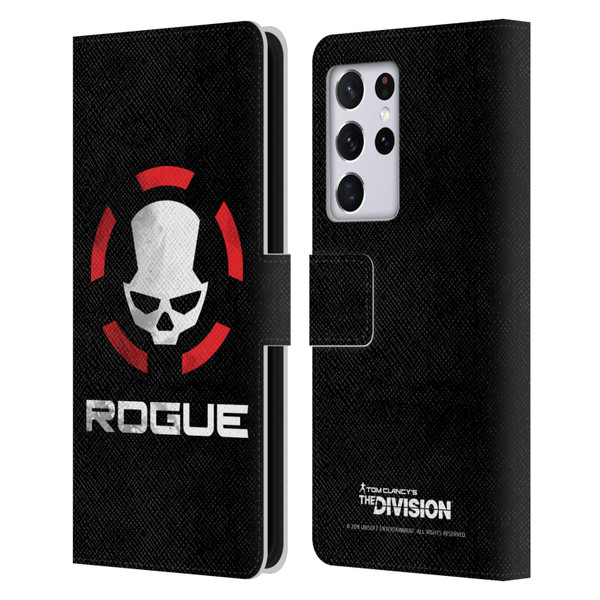Tom Clancy's The Division Dark Zone Rouge Logo Leather Book Wallet Case Cover For Samsung Galaxy S21 Ultra 5G
